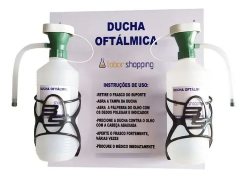 Ducha Oftálmica com Suporte de Parede - Lava Olhos Portátil