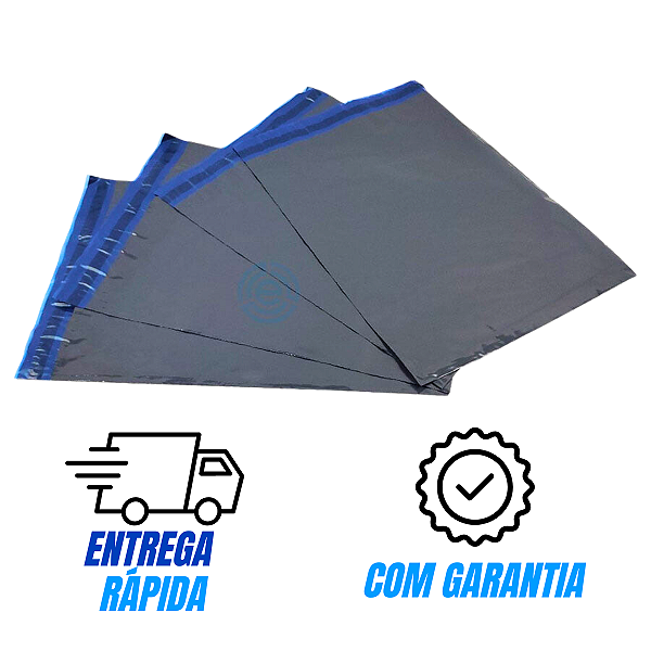 Envelope de Segurança Cinza 26x36cm - 300 Unidades