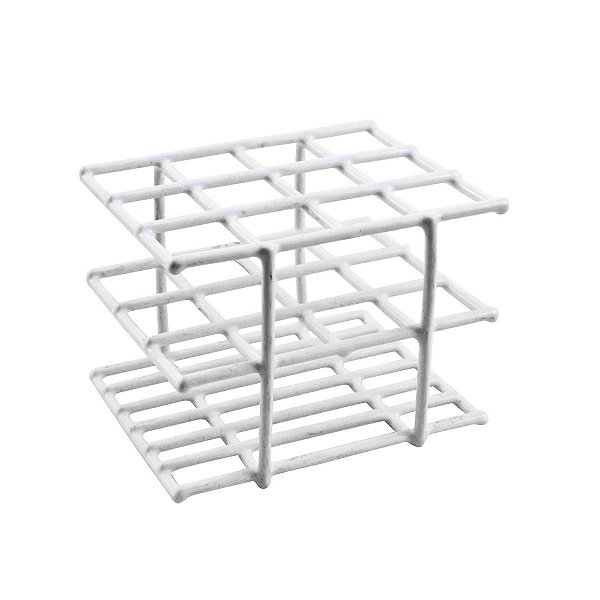 Estante Para Tubos de Ensaio em PVC - Capacidade: 12 Tubos - 13mm
