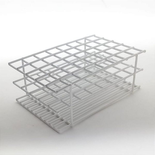Estante Para Tubos de Ensaio em PVC - Capacidade: 40 Tubos - 13mm