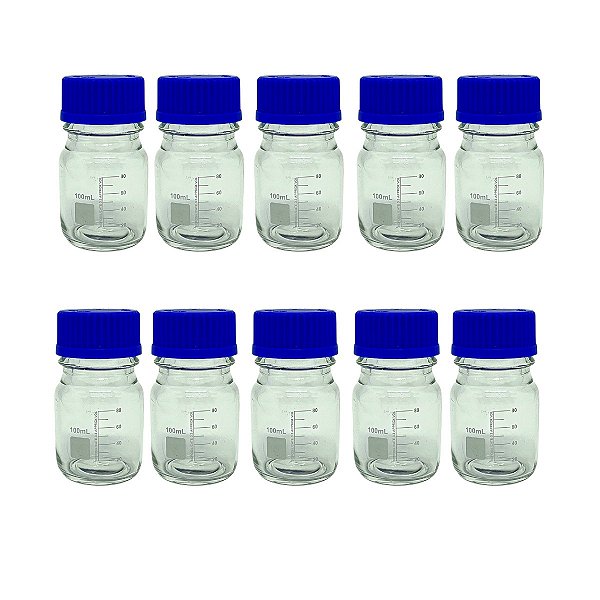 Frasco Reagente 100ml - 10 Peças