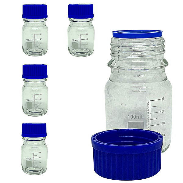 Frasco Reagente 100ml - 5 Peças
