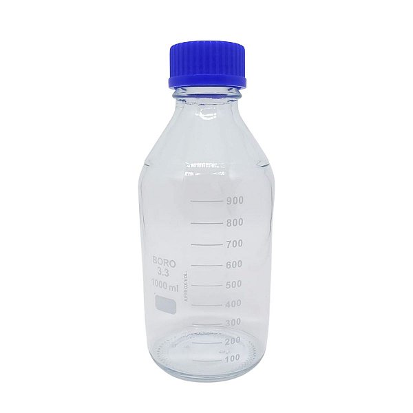 Frasco Reagente Vidro Boro 3.3 com Tampa Rosca - 1000ml