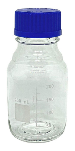 Frasco Reagente Vidro Boro 3.3 com Tampa Rosca - 250ml