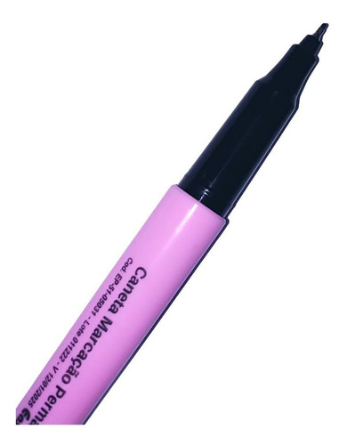 Kit com 10 Caneta Fina Para Marcação Permanente Resistente A Solventes