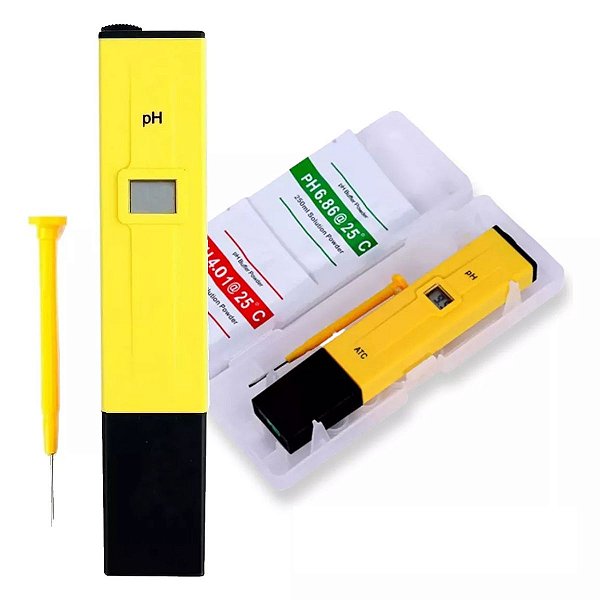 Medidor de pH Portátil com Compensação Automática de Temperatura (ATC)