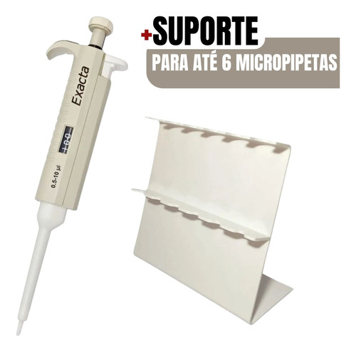 Micropipeta Exacta 0,5-10ul + Suporte p/ Micropipetas