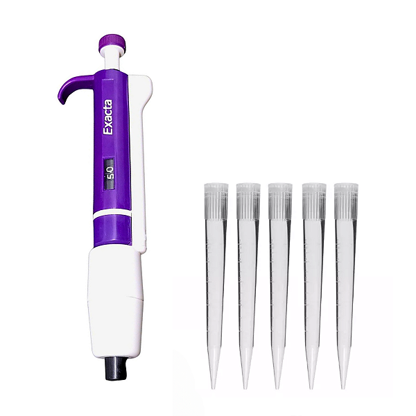 Micropipeta Exacta 1000-5000uL + 50 Ponteiras
