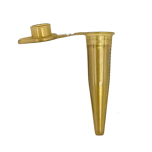 Microtubo 0,3ml (0,32ml) Dourado - 500 Unidades
