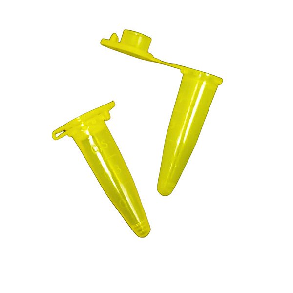 Microtubo 0,5ml Amarelo - 3000 Unidades - GLOBAL TRADE