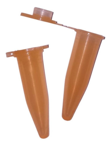 Microtubo de Centrifugação 1,0ml Laranja Pacote com 3000 Unidades