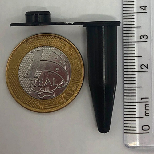 Microtubo de Centrifugação Pino 0,9ml Preto Fechado C/ 5.000 Unidades
