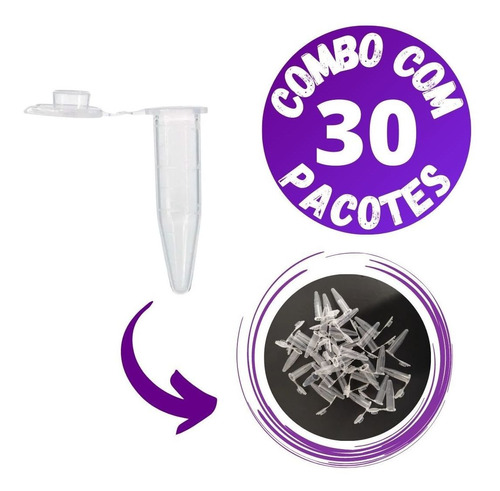 Microtubo de Centrifugação Tipo Eppendorf 0,5ml Incolor - 30.000 Unidades