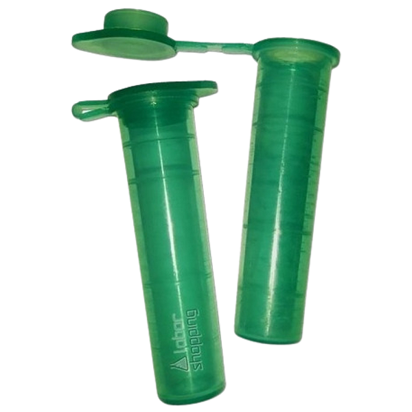 Microtubo Flaconete 2,7ml Interno 3,0ml Externo Pacote Com 1000 Unidades - Verde