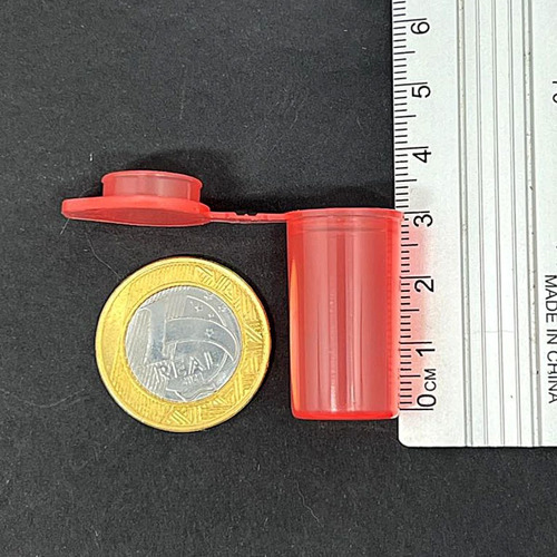 Microtubo Fundo Chato 4,5ml Cor Vermelho Com Tampa Pacote 500 Unidades