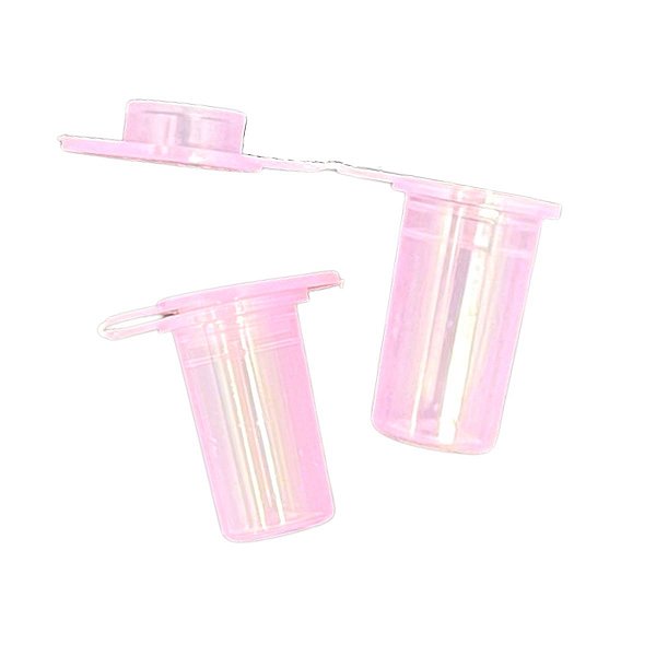 Microtubo Fundo Chato Baldinho 1,0ml Interno Cor: Rosa Bebê Pacote 1000 Unidades