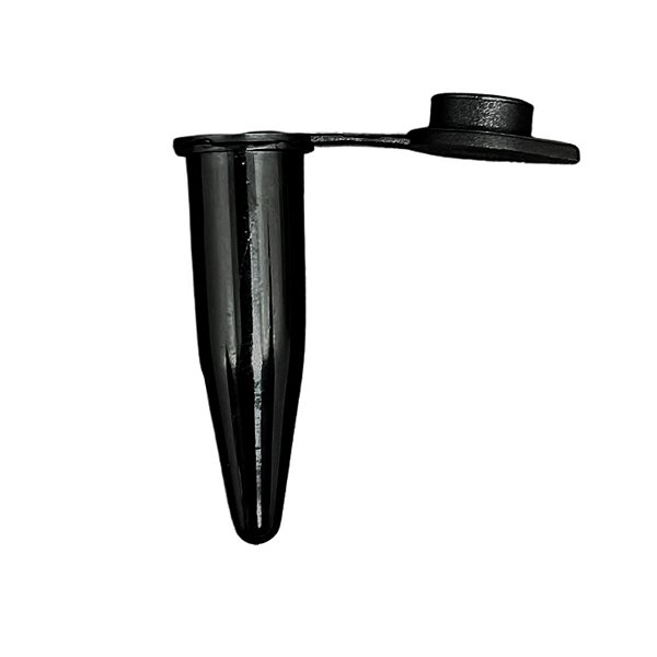 Microtubo Mini Flaconete Tipo Eppendorf 0,85ml - Preto Fechado - 1000 Unidades