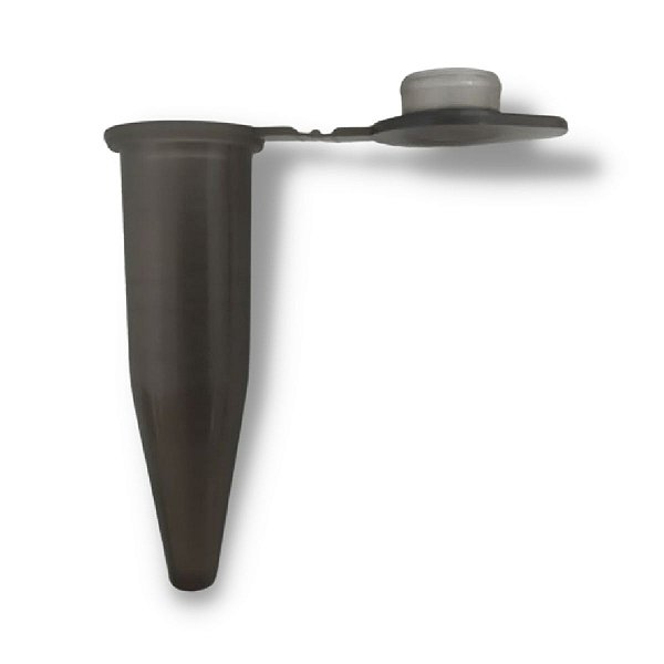 Microtubo Mini Flaconete Tipo Eppendorf 0,85ml - Preto Translucido - 1000 Unidades