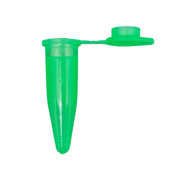 Microtubo Mini Flaconete Tipo Eppendorf 0,85ml - Verde - 1000 Unidades
