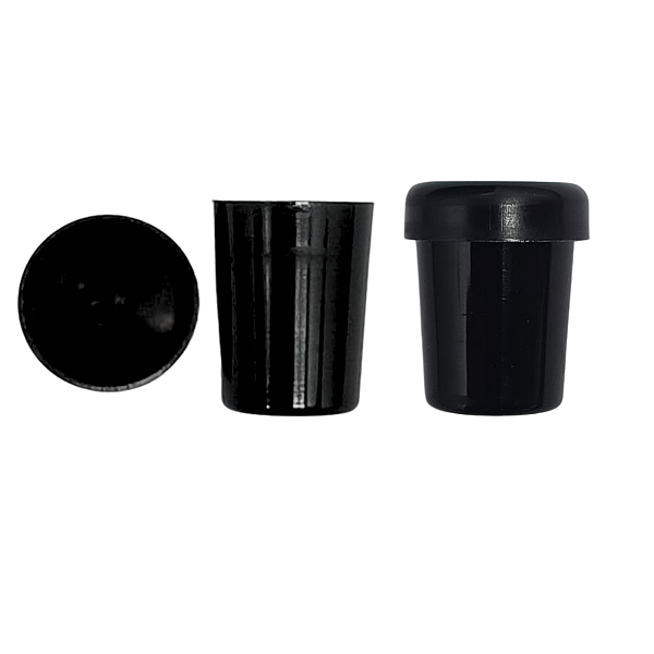 Microtubo Provador Preto 0,7mL com Tampa Plana de Pressão - 1.000 Unidades