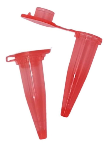Microtubo Tipo Epp Pino Flaconete 0,4ml Vermelho - 2.000 Unidades