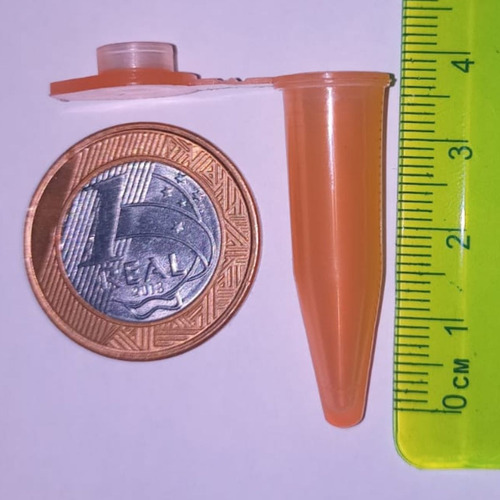 Microtubo Tipo Eppendorf 1,0ml Int. Pacote com 1.000 Unidades - Laranja