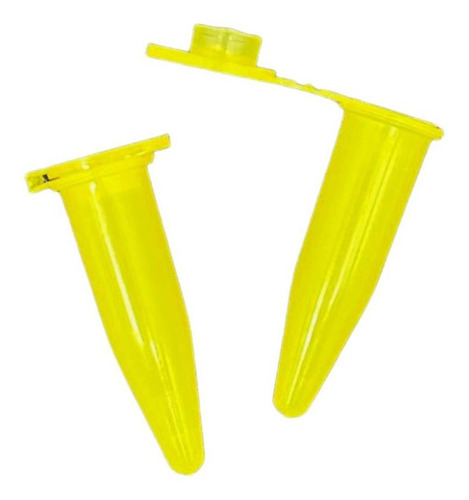 Microtubo Tipo Eppendorf 1,0ml Interno 1,5ml Externo - Amarelo - 250 Unidades
