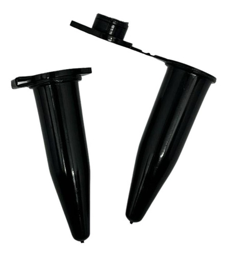 Microtubo Tipo Eppendorf 1,0ml Interno 1,5ml Externo - Preto Fechado - 250 Unidades