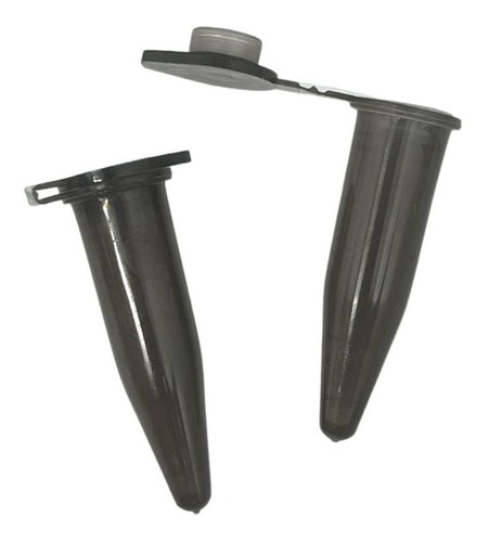 Microtubo Tipo Eppendorf 1,0ml Interno 1,5ml Externo - Preto Translucido - 250 Unidades