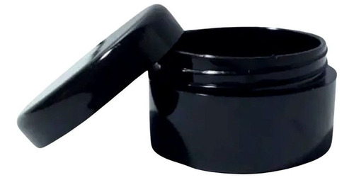 Pote Acrílico Com Tampa Rosqueada Preto Leitoso - 50 Unidades