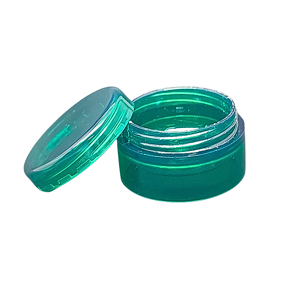 Pote Acrílico Com Tampa Rosqueada Verde - 100 Unidades