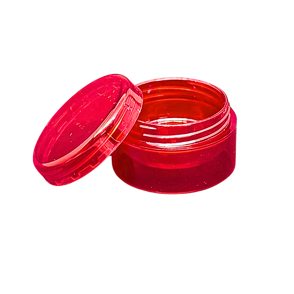 Pote Acrílico Com Tampa Rosqueada Vermelho - 50 Unidades