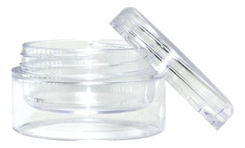 Pote Acrílico Cristal Incolor Com Tampa Rosqueada 4g Para Amostras - 300 Unidades