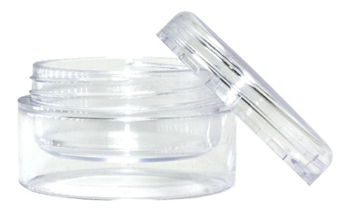 Pote Acrílico Cristal Incolor Com Tampa Rosqueada 4g Para Amostras - 500 Unidades