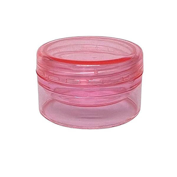 Pote Acrílico Cristal Rosa Com Tampa Rosqueada 4g Para Amostras - 300 Unidades
