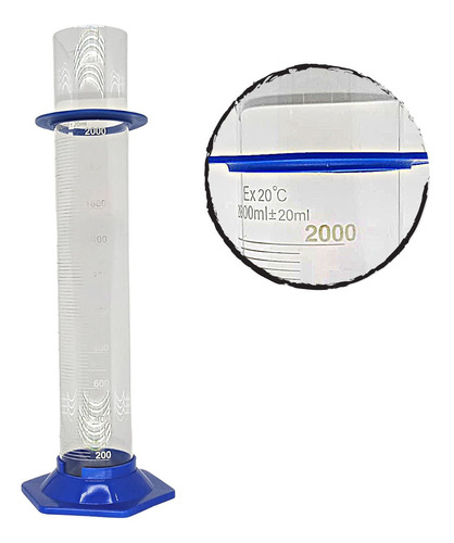 Proveta de Vidro Boro 3.3 Base Hexagonal Plástico - Volume: 2.000ml