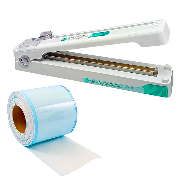 Seladora Odontológica 2i + Papel Grau Cirúrgico 100mmx50mts