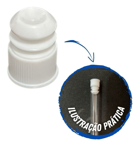 Tampa Tipo Flecha em Polietileno Para Tubo 12x75mm Branco - 5.000 Unidades