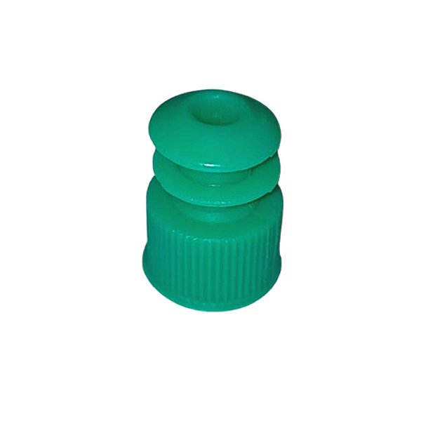 Tampa Tipo Flecha Para Tubo de Ensaio 12x75mm Verde - 250 Unidades