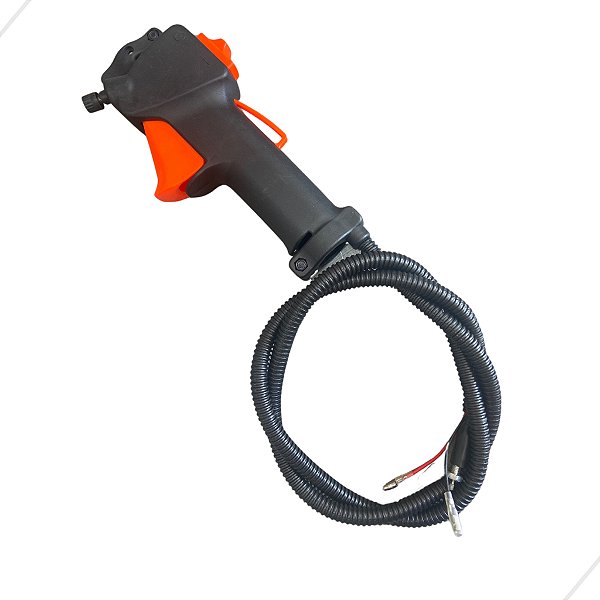Punho Comando Gatilho Acelerador Completo Para Roçadeiras Costal Cabo Longo Tubo 26mm Vulcan Tekna
