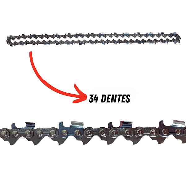Corrente Para Motosserras Husqvarna 55 61 272 - 34 Dentes - Oregon