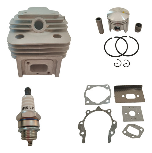 Kit Cilindro Completo Para Roçadeiras Garthen Vulcan 43cc 40mm + Vela + Jogo de Juntas
