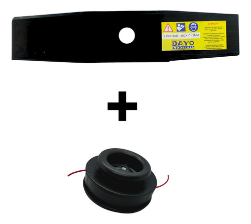 Kit Faca 2 Pontas 350x1 Carretel  Roçadeira Sthil Fs80 Fs85