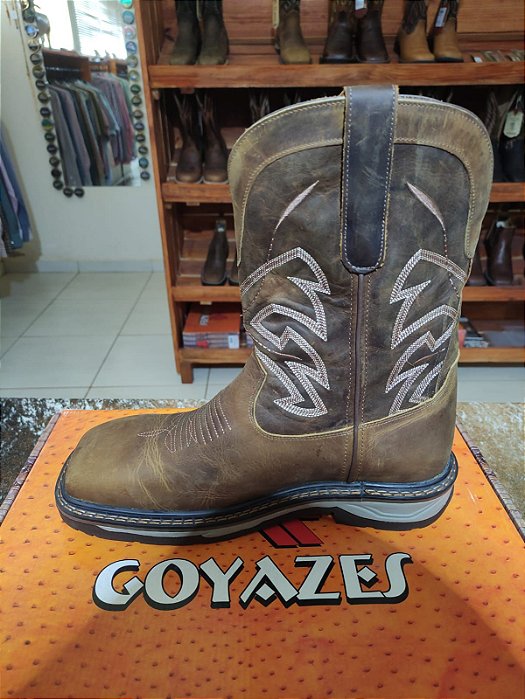 Bota Goyazes Couro Dallas Ocre Dallas Tabaco 227405 Tamanho 44
