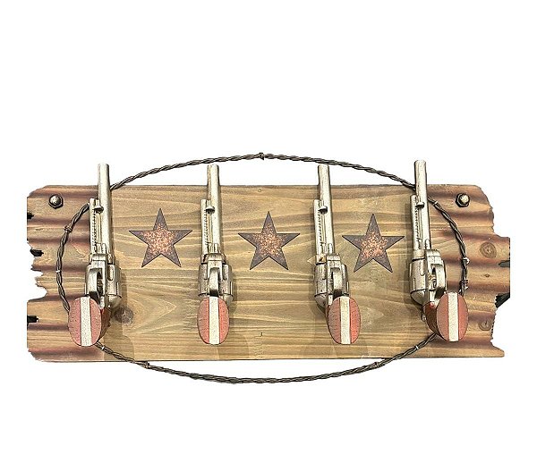 Cabideiro Decorativo Imitação Revolver