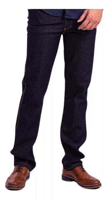 Calça Kaeru Jeans Preto Com Elastano Trabalho