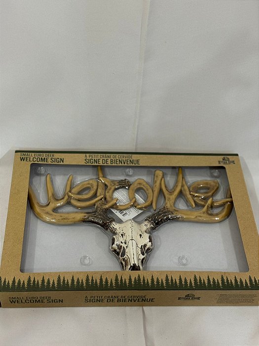 PLACA DEORATIVA QUADRO WELCOME CABEÇA BOI 1384