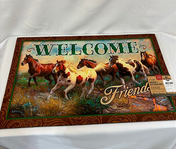 TAPETE EMBORRACHADA DE CAVALOS WELCOME