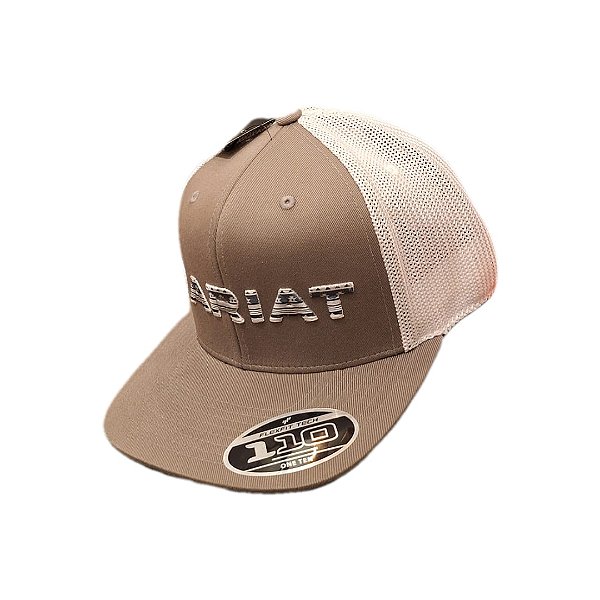 BONÉ ARIAT IMPORTADO TRIANGULAR CINZA LOGO CAMUFLADA FLEX