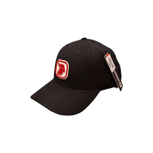 BONÉ AUROCHS PRETO LOGO VERMELHA